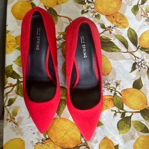 Selling red call it spring heels, they are too small for me
